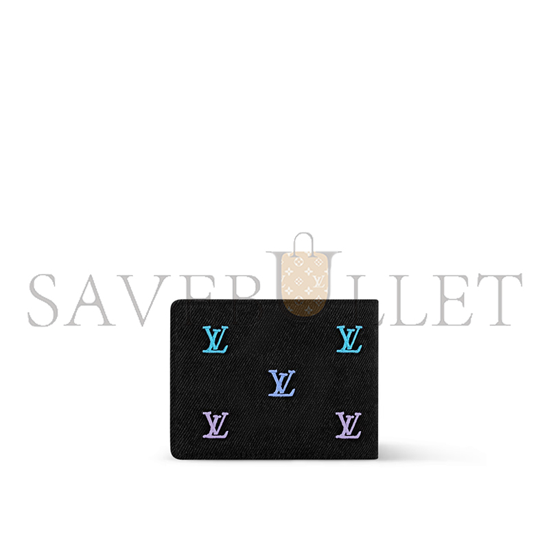 LOUIS VUITTON DENIM MULTIPLE WALLET M13964 (11*9*2cm)